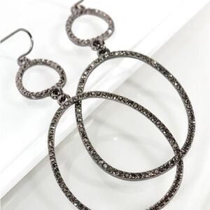 Sparkling Silver Hoop Earrings